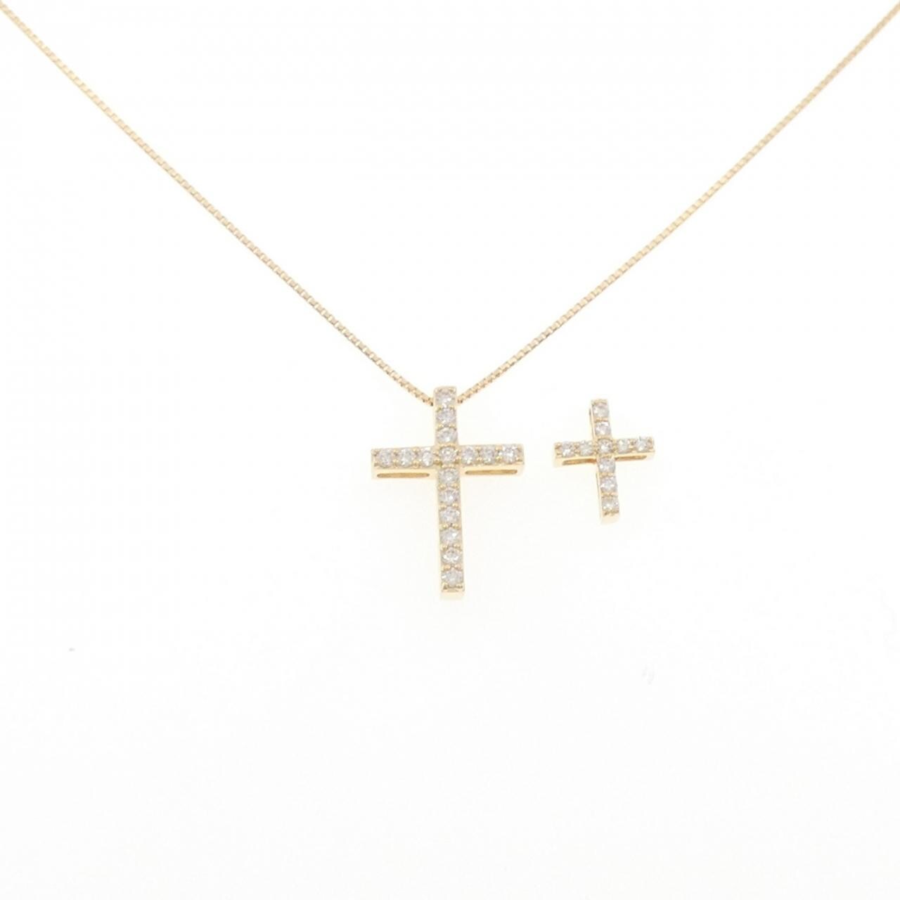 K18YG 2WAY ダイヤモンド ネックレス 0.23CT