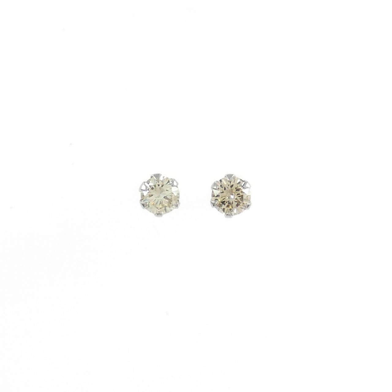 PT900 ソリティア ダイヤモンド ピアス 0.20CT