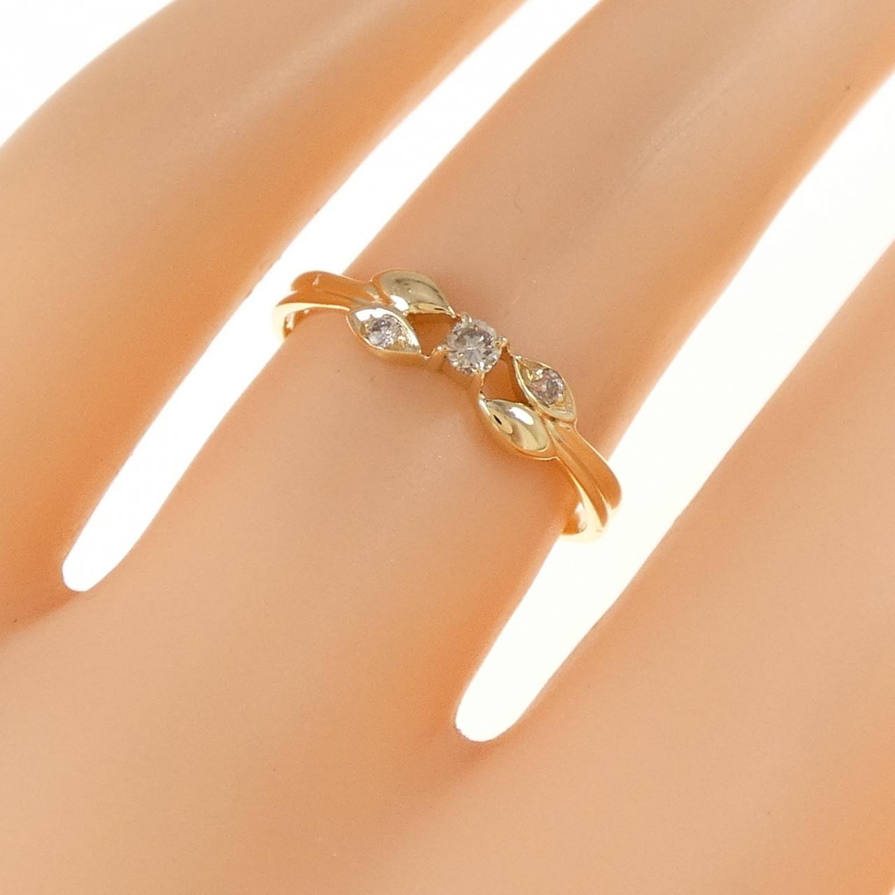 K18YG ダイヤモンド リング 0.08CT