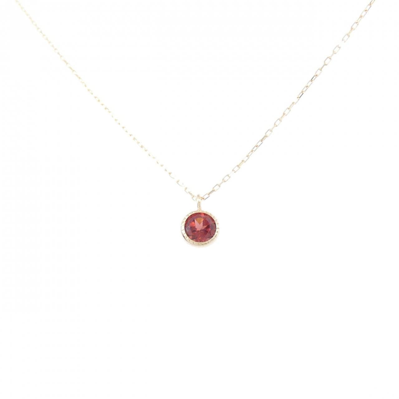 [BRAND NEW] K10YG Garnet Necklace