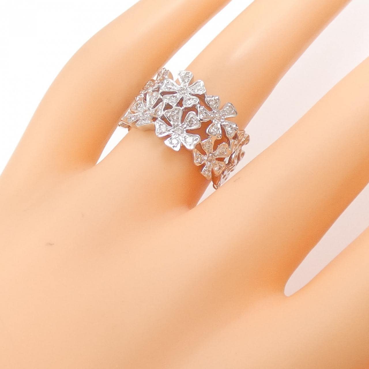 K18WG ダイヤモンド リング 0.50CT