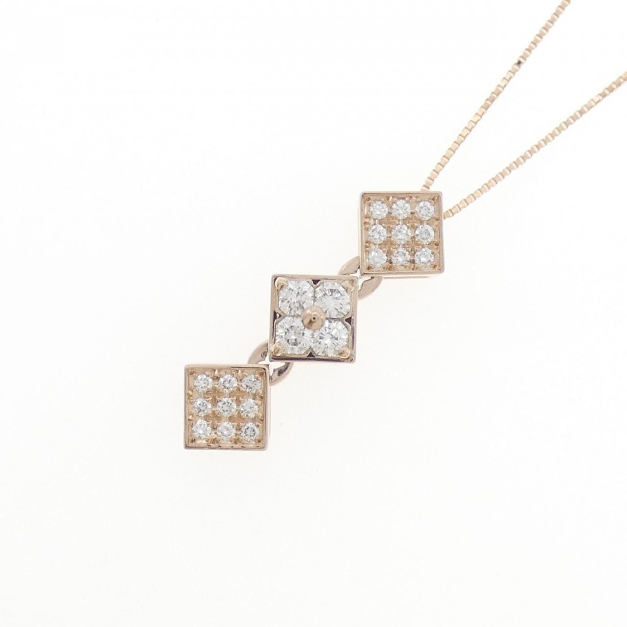 K18PG 2WAY ダイヤモンド ネックレス 0.44CT