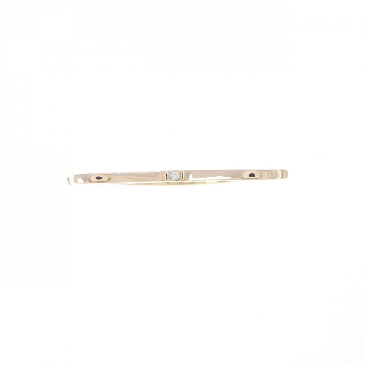 K10YG リボン ダイヤモンド リング 0.01CT
