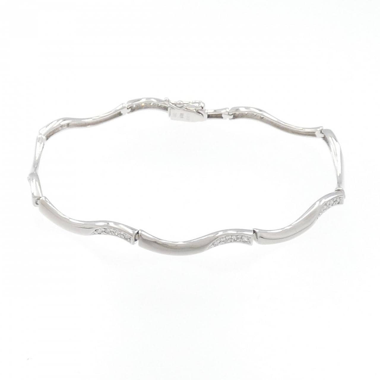 K18WG ダイヤモンド ブレスレット 0.32CT
