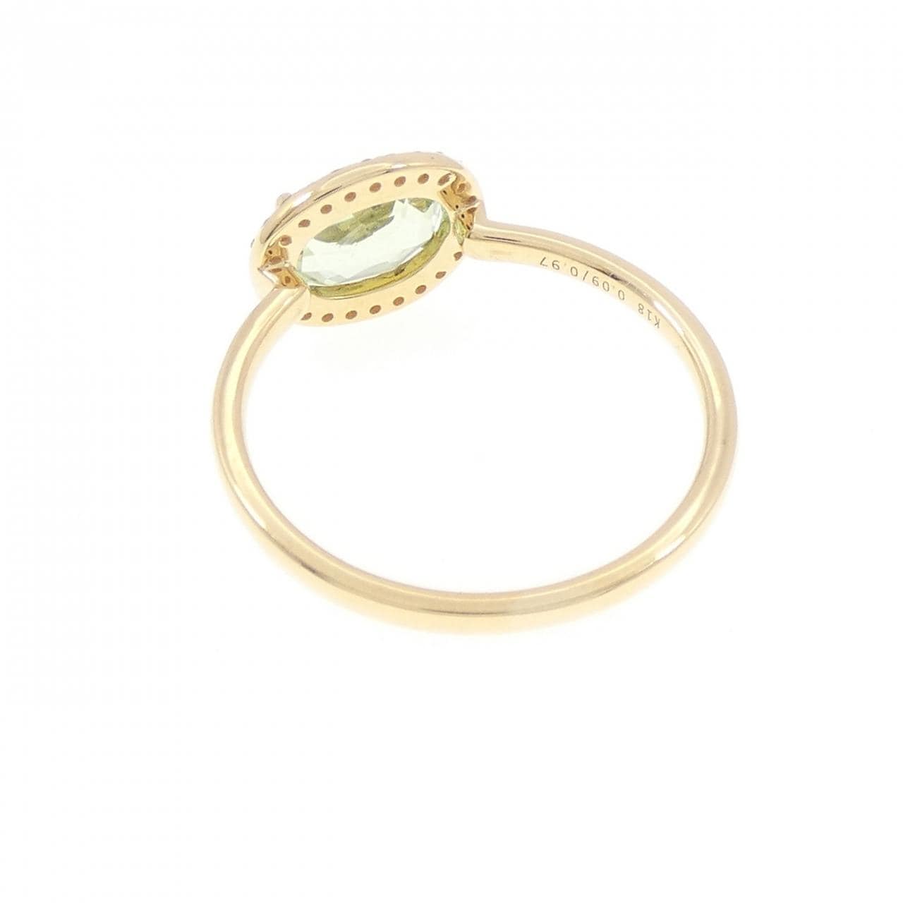 【新品】K18YG トルマリン リング 0.97CT