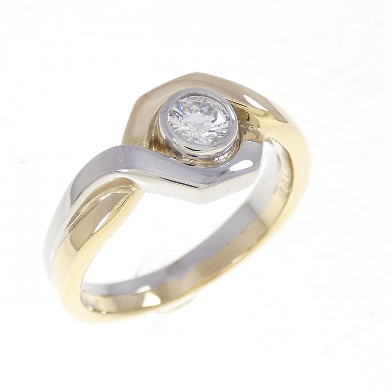 PT900/K18YG ダイヤモンド リング 0.196CT