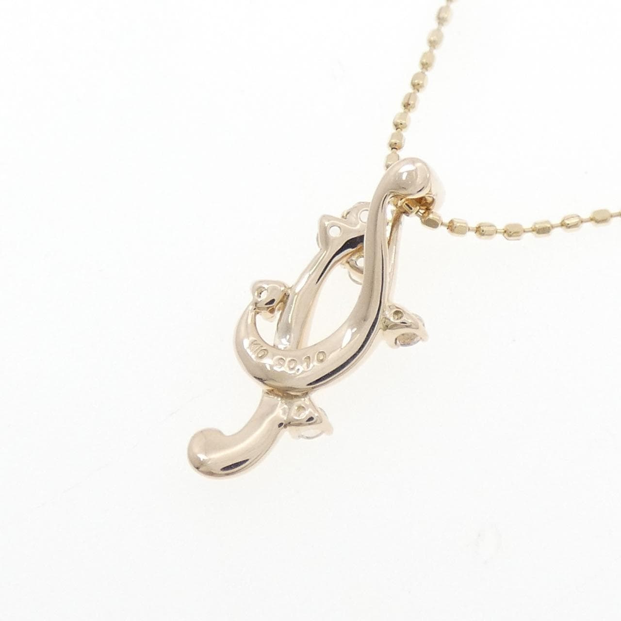 K10YG ホワイトサファイヤ ネックレス 0.10CT