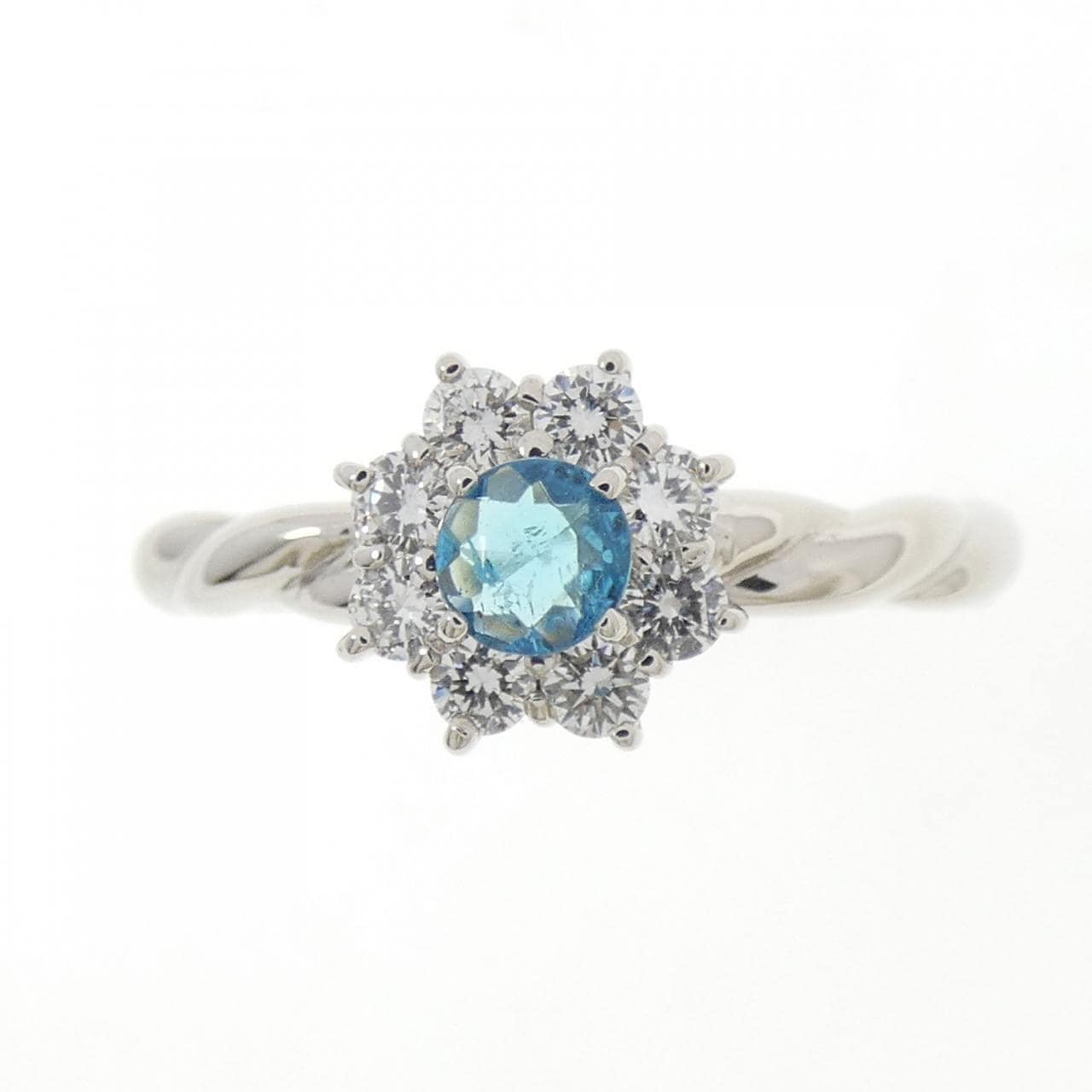 PT900 帕拉伊巴碧碧玺戒指 0.127克拉