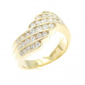 K18YG ダイヤモンド リング 0.75CT