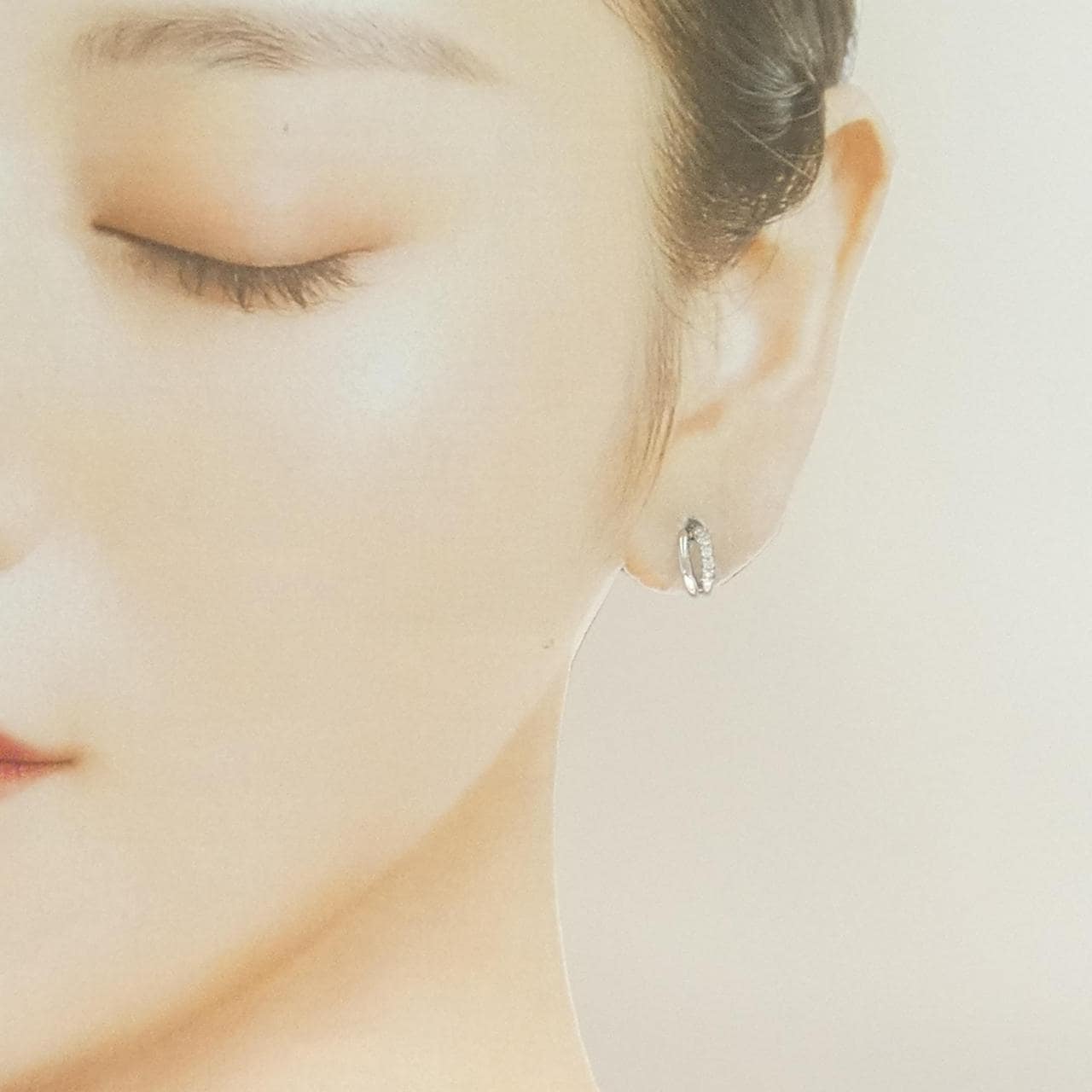 PT900 ダイヤモンド ピアス