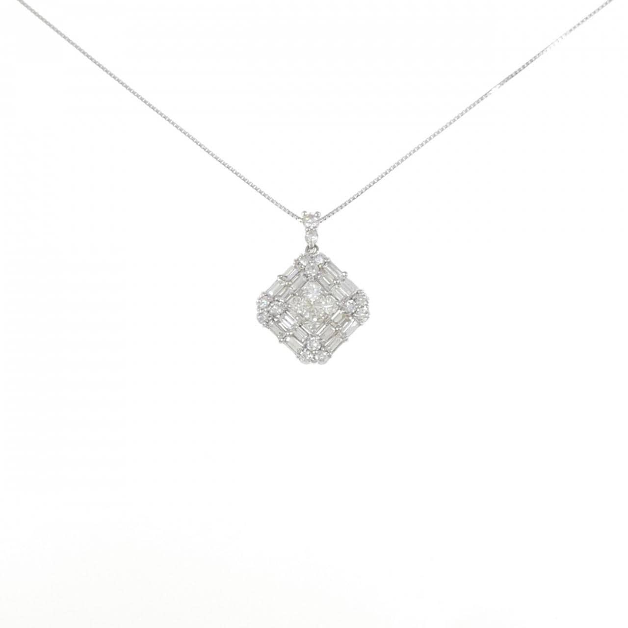 【新品】PT900/PT850 ダイヤモンド ネックレス 1.00CT