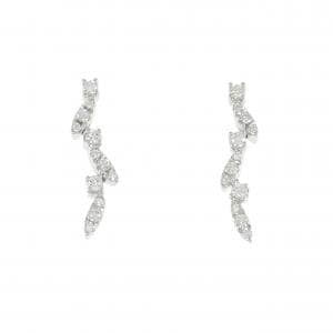 K18WG ダイヤモンド ピアス 0.42CT