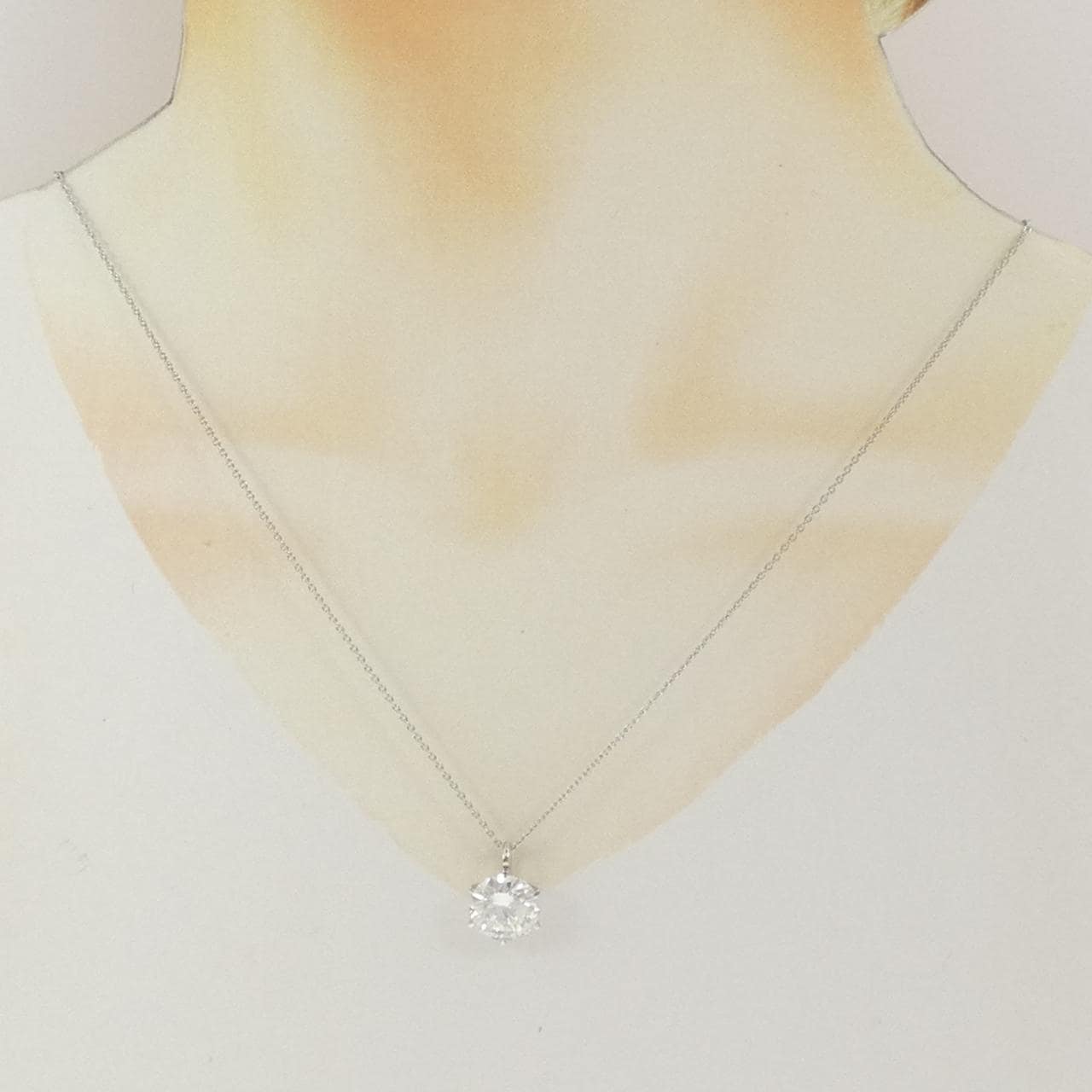 【リメイク】PT900/PT850 ダイヤモンド ネックレス 5.018CT G SI1 Fair