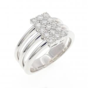 K18WG ダイヤモンド リング 0.45CT