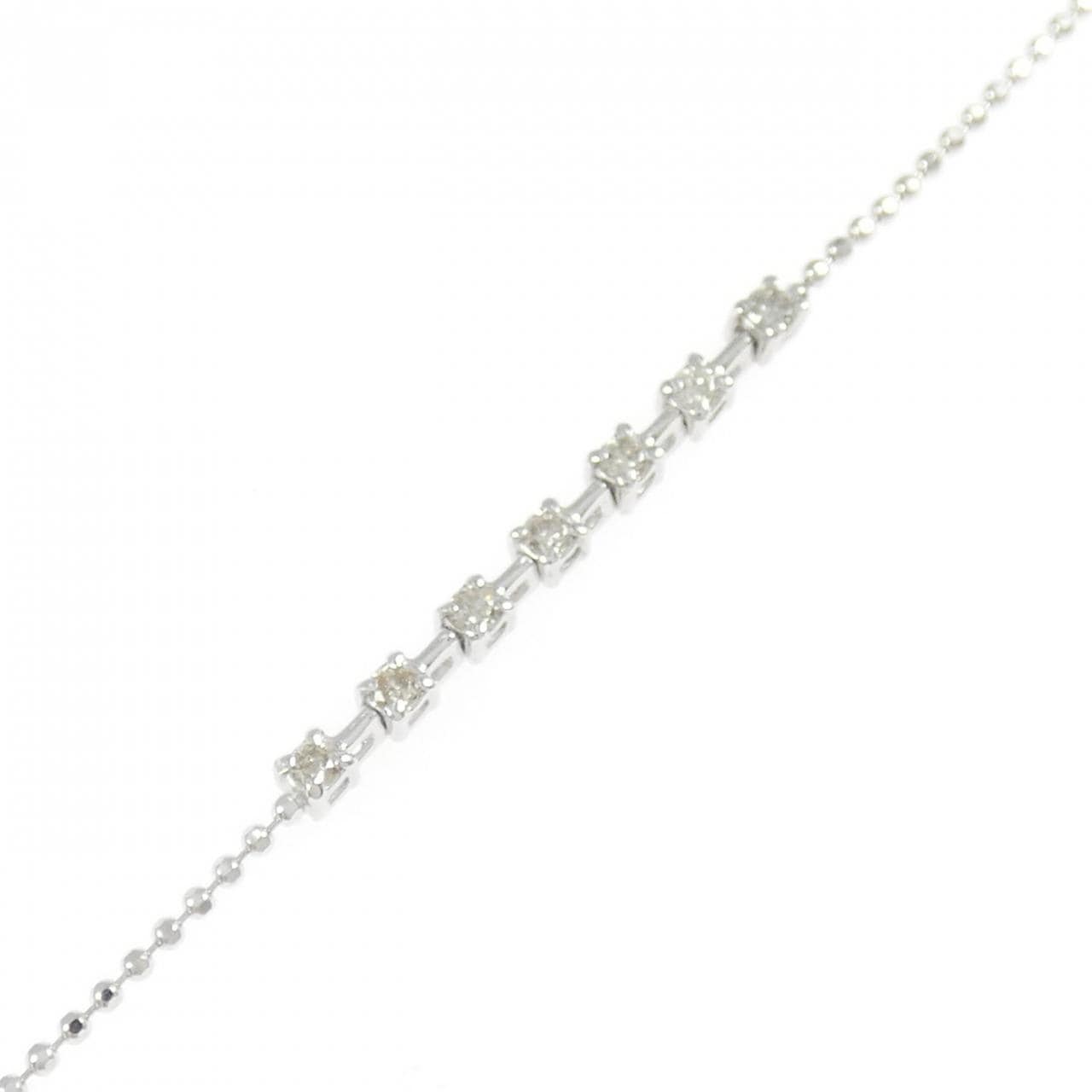 K18WG ダイヤモンド ブレスレット 0.15CT