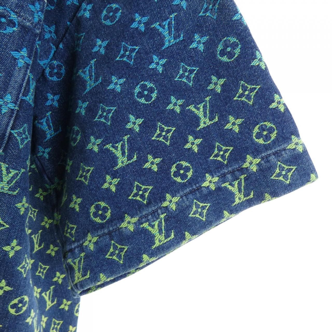 ルイヴィトン LOUIS VUITTON レインボーモノグラムショートスリブデニムシャツ HOS72XYM4 S／Sシャツ