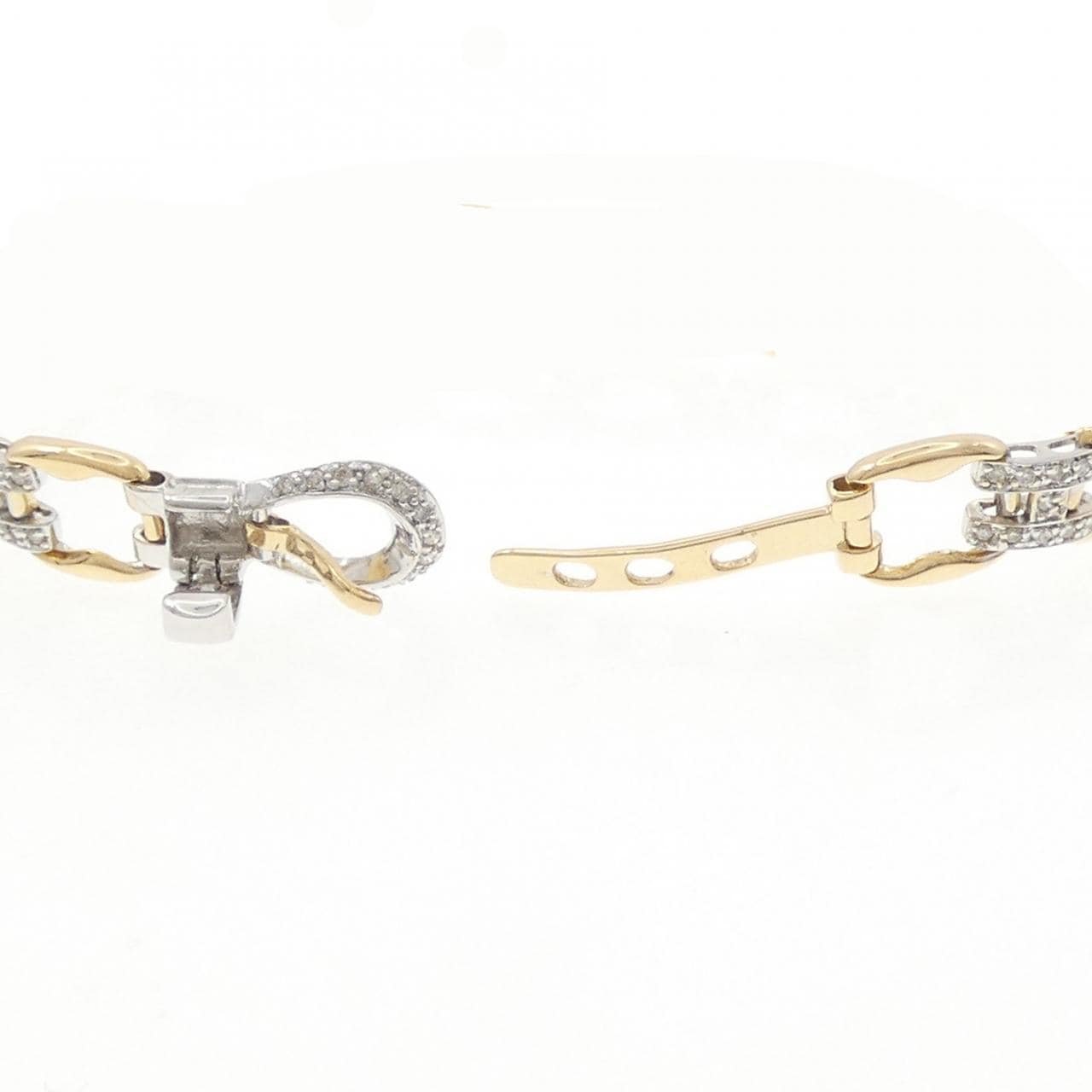 K18YG/K18WG ダイヤモンド ブレスレット 1.00CT