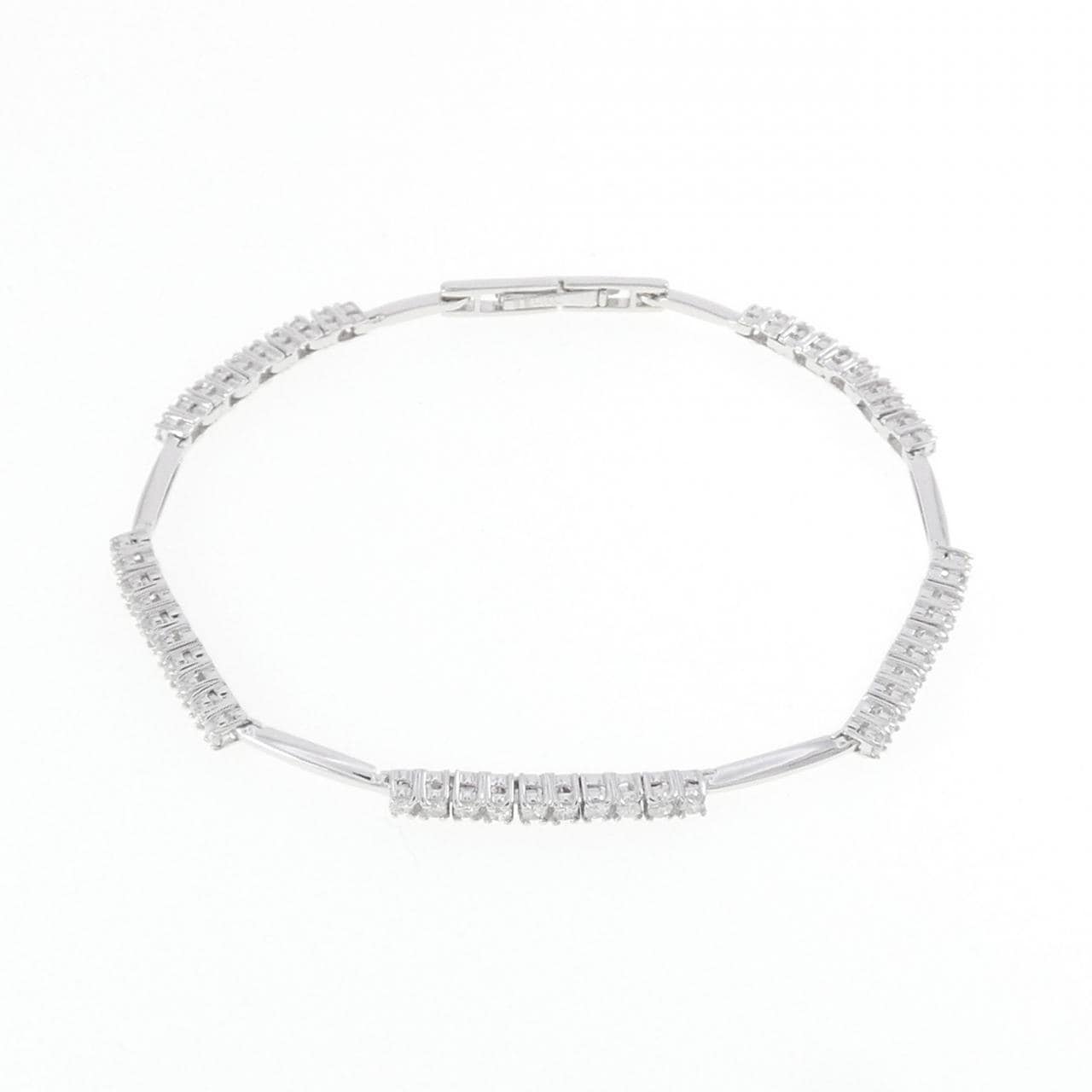 K18WG ダイヤモンド ブレスレット 1.00CT