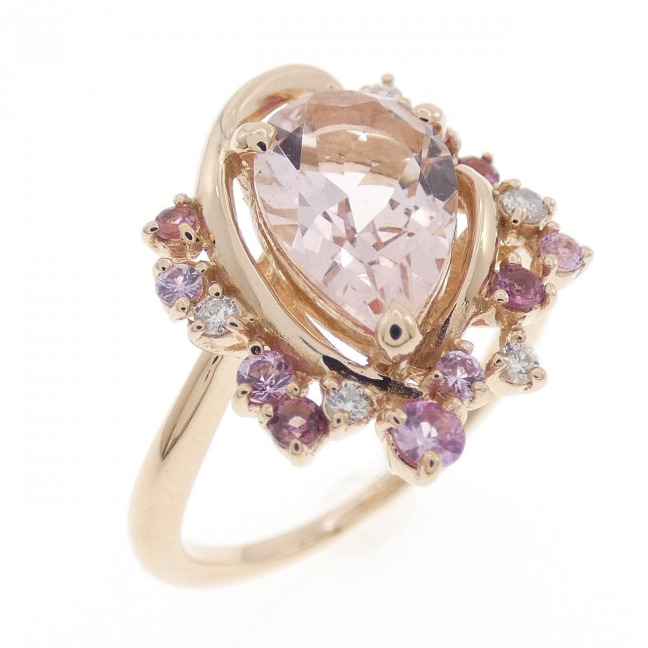 K18PG モルガナイト リング 1.01CT