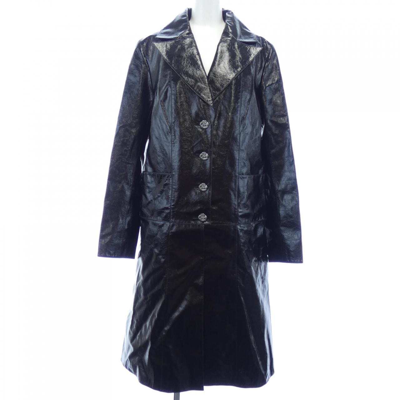CHANEL leather coat