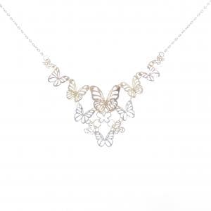 K18スリーカラー バタフライ ネックレス