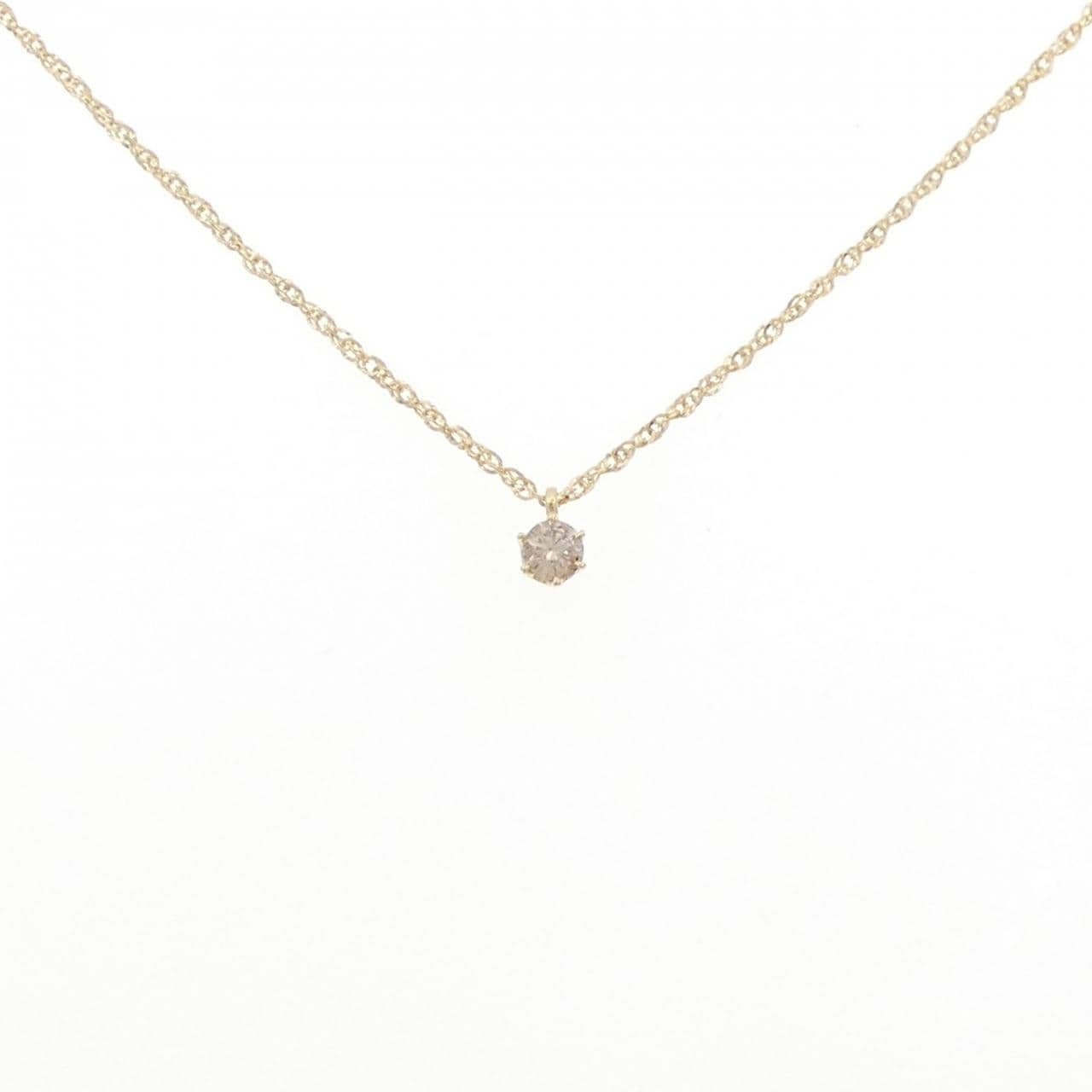 K18YG ソリティア ダイヤモンド ネックレス 0.30CT