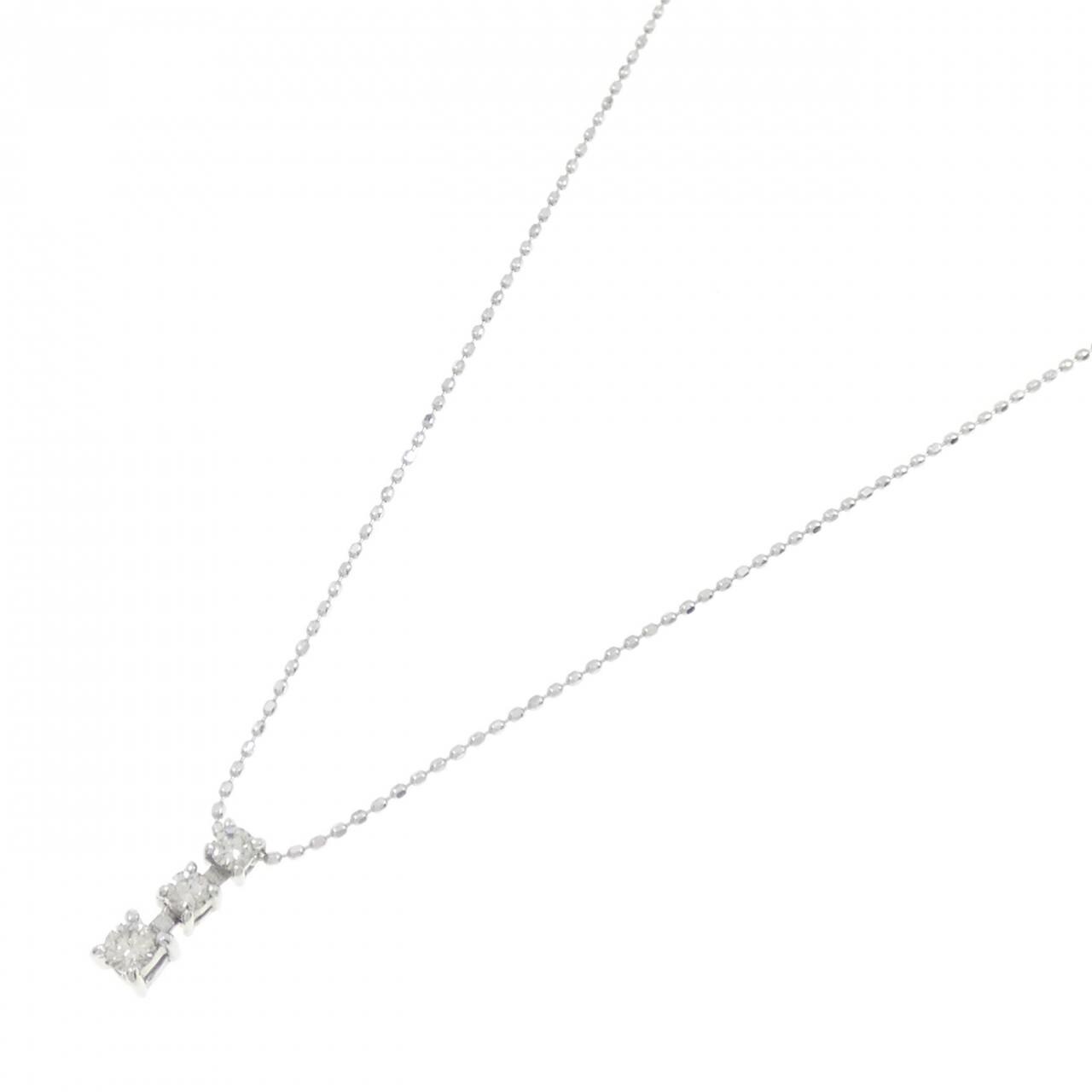 K18WG ダイヤモンド ネックレス 0.20CT