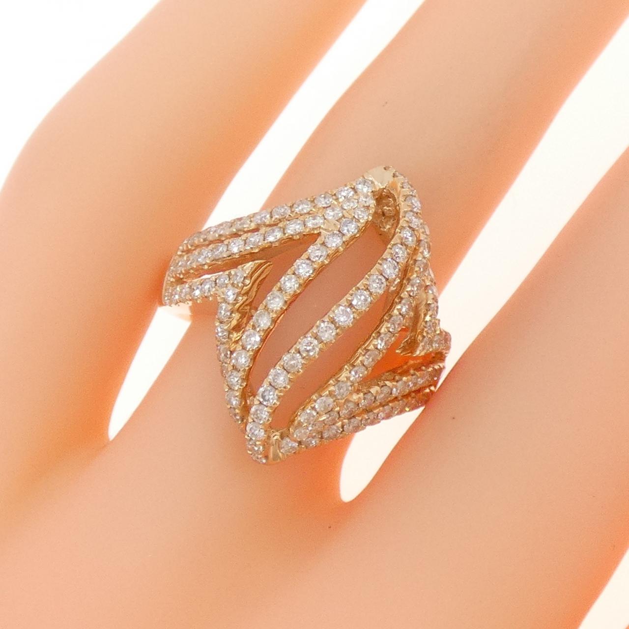 K18PG ダイヤモンド リング 0.90CT