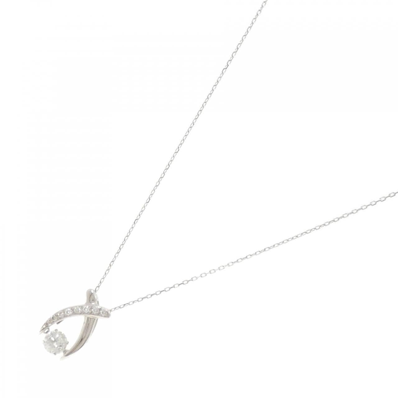 PT900/K18WG ダイヤモンド ネックレス 0.44CT