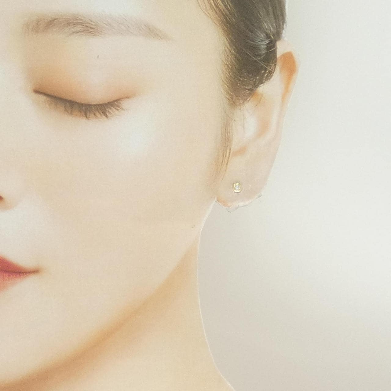 K18YG ダイヤモンド ピアス 0.10CT