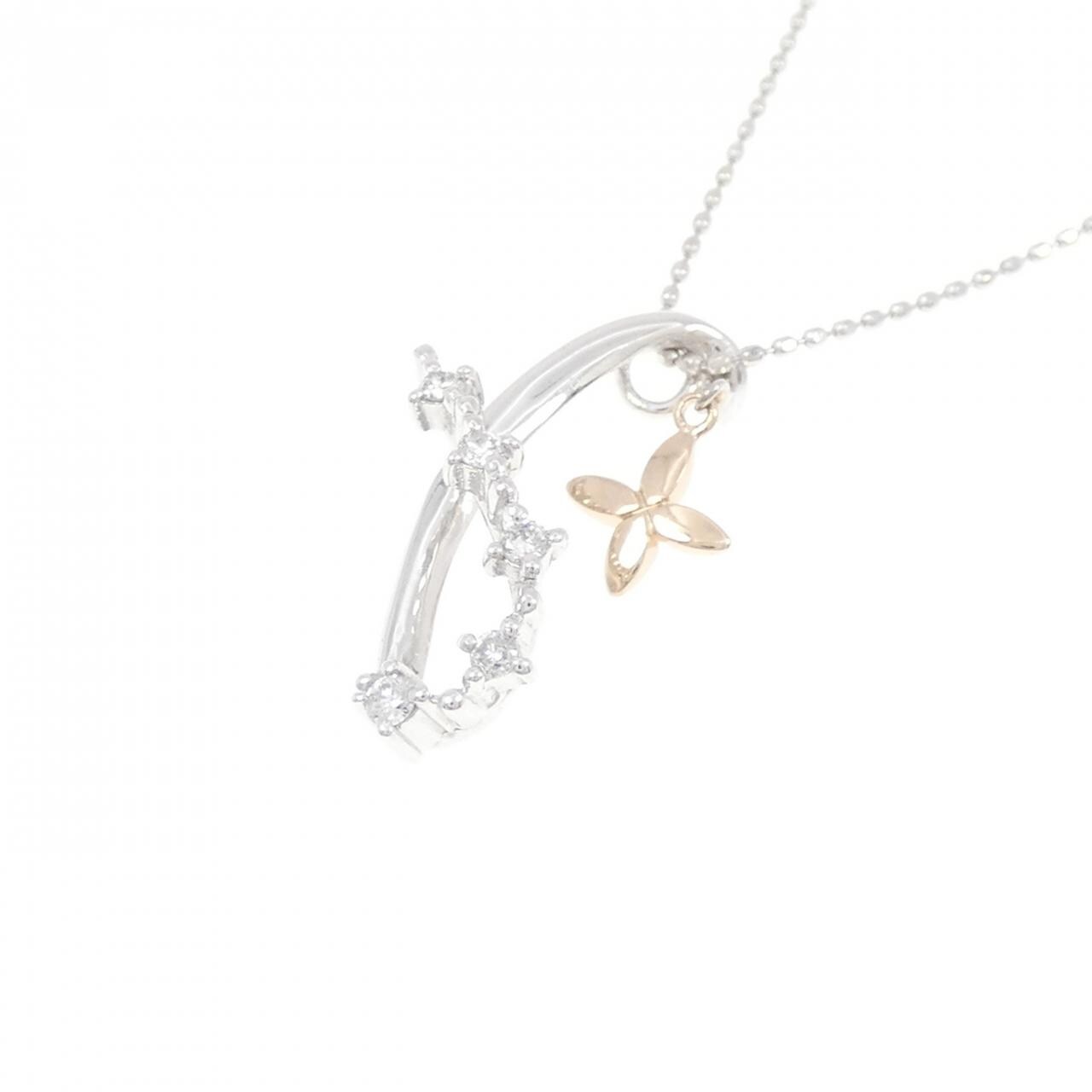 K18WG/K18PG ダイヤモンド ネックレス 0.10CT