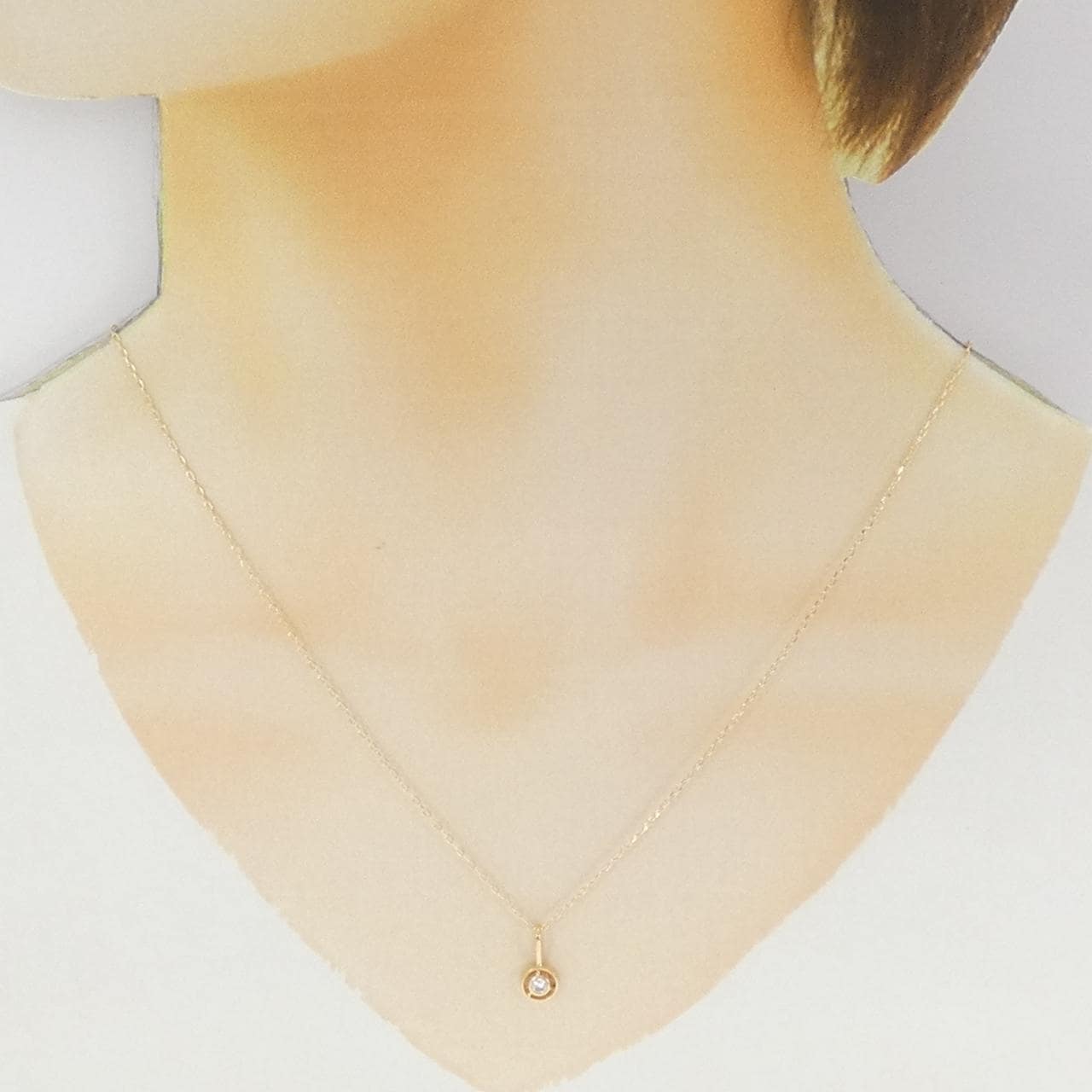 K18YG ダイヤモンド ネックレス 0.07CT