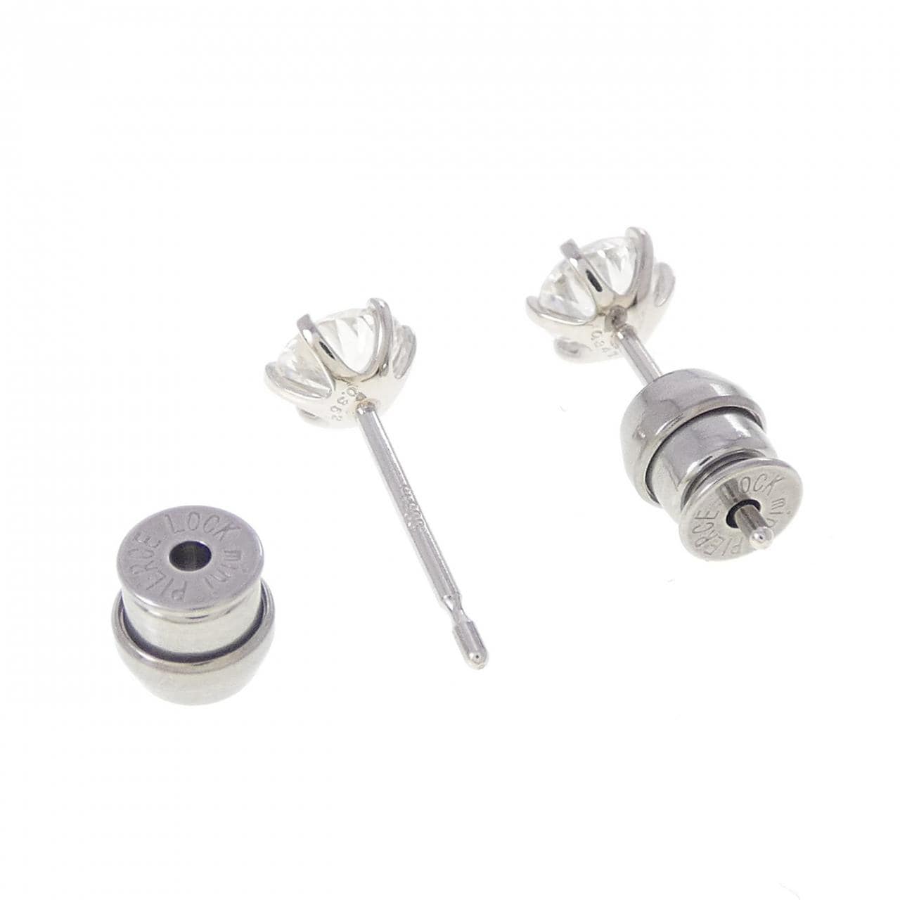 【リメイク】PT900/ST ダイヤモンド ピアス 0.347CT 0.352CT E-F VVS1-2 VG