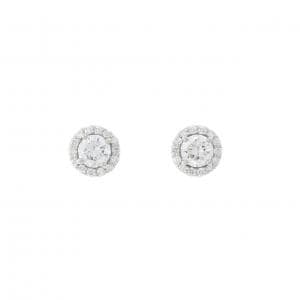 【リメイク】PT900/ST ダイヤモンド ピアス 0.407CT 0.410CT D-E SI1-2 VG