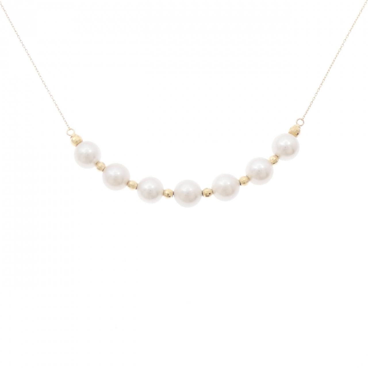 K18YG Akoya pearl necklace