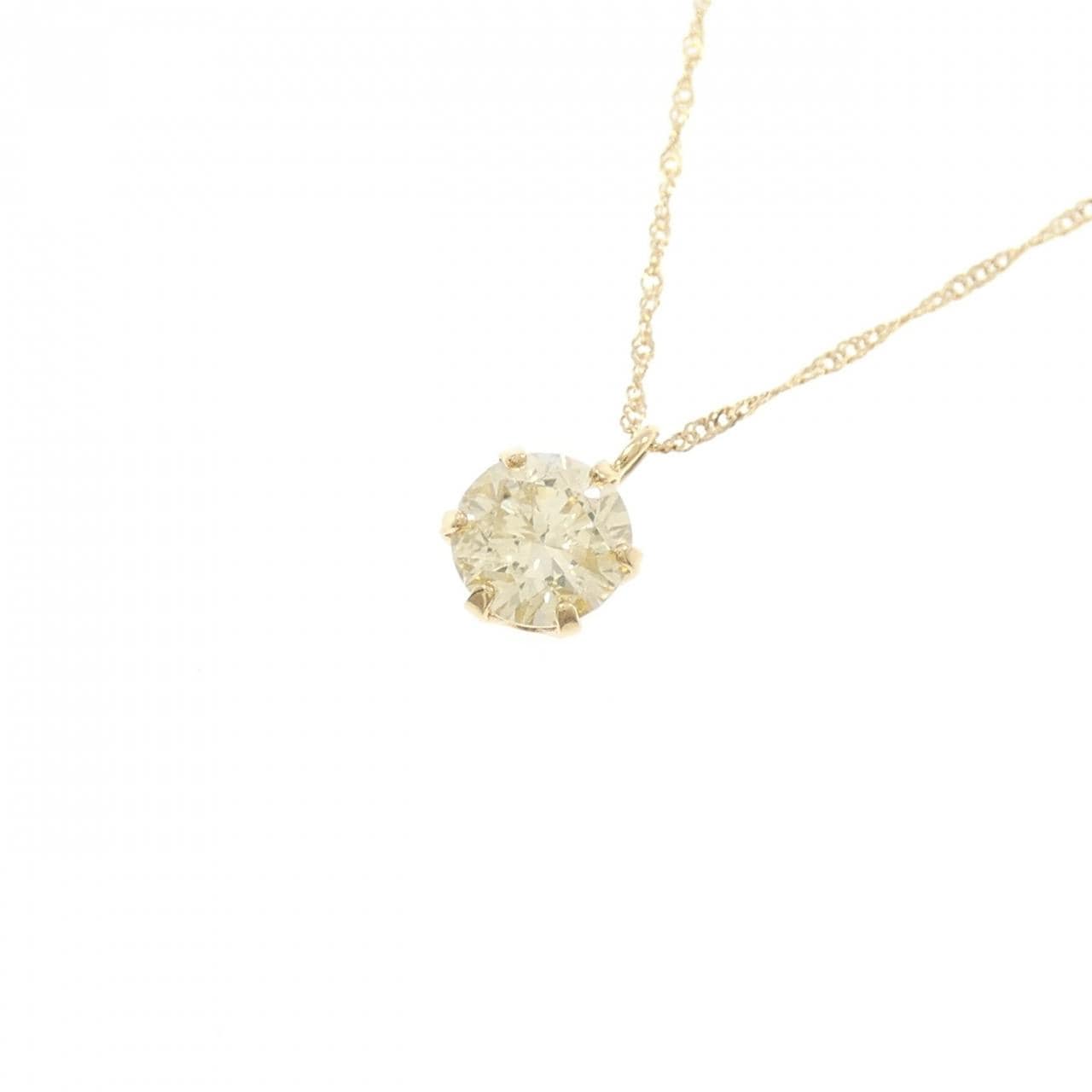 K18YG ソリティア ダイヤモンド ネックレス 0.60CT