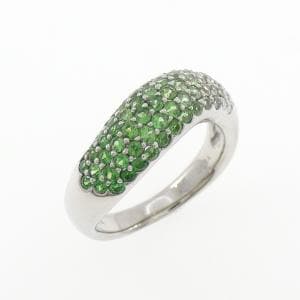 K18WG グリーンガーネット リング 1.14CT