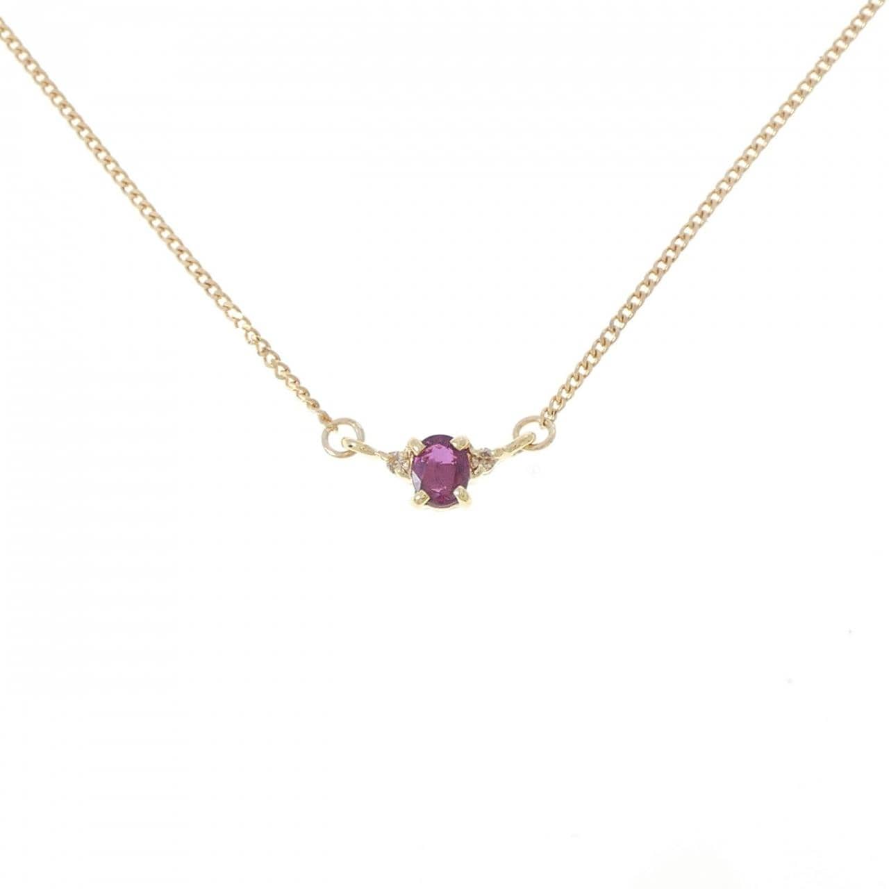 K18YG ルビー ネックレス 0.29CT