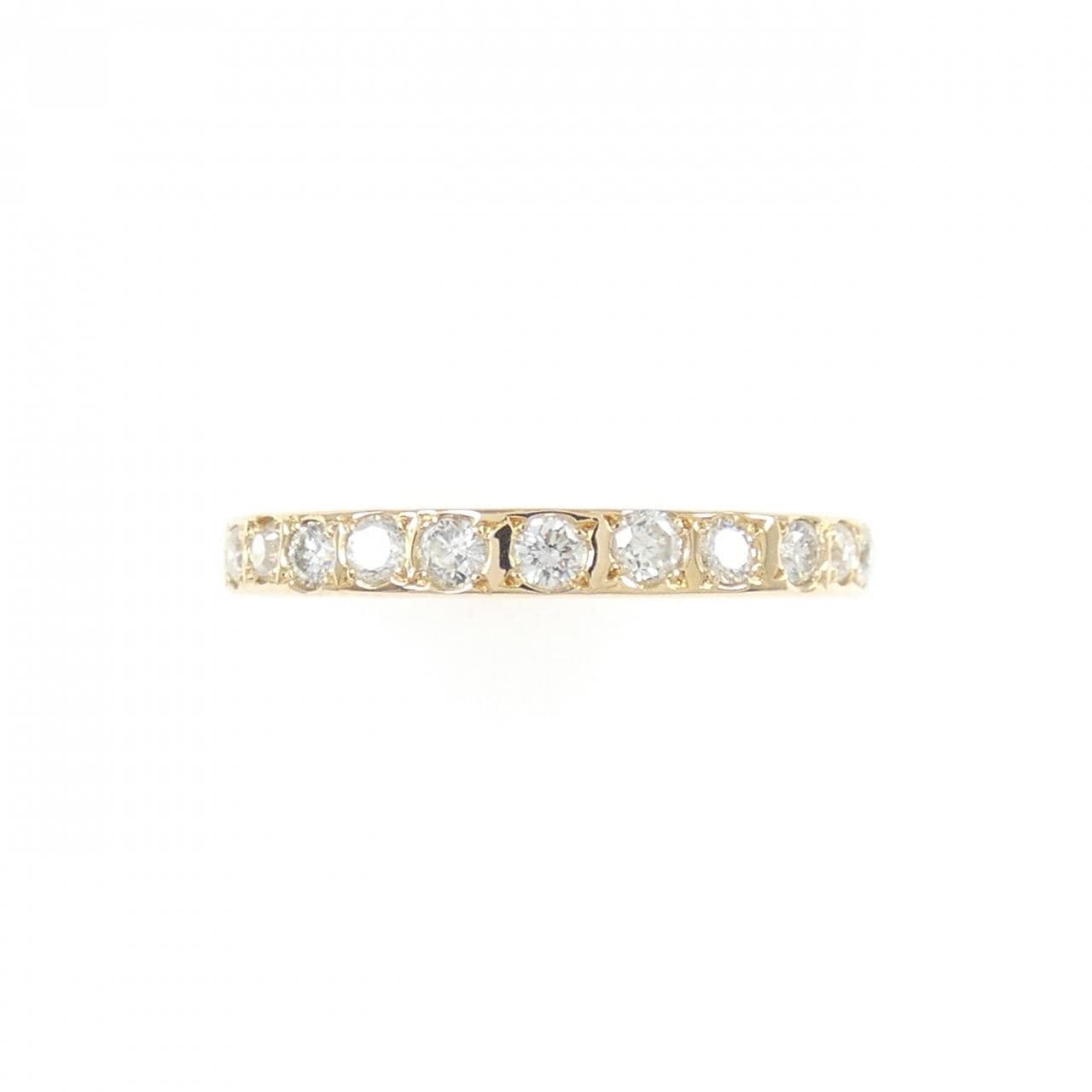 K18YG ハーフエタニティ ダイヤモンド リング 0.15CT