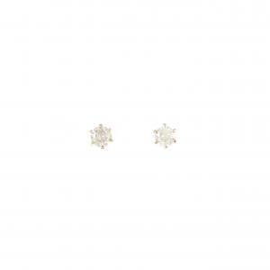 K18YG ソリティア ダイヤモンド ピアス 0.10CT