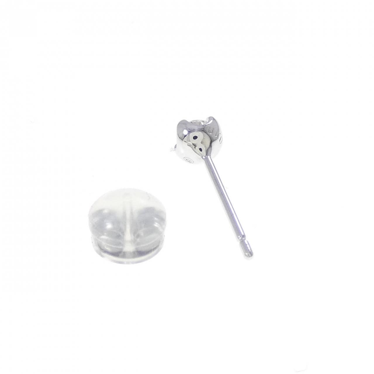 K18WG ダイヤモンド ピアス 0.10CT 片耳