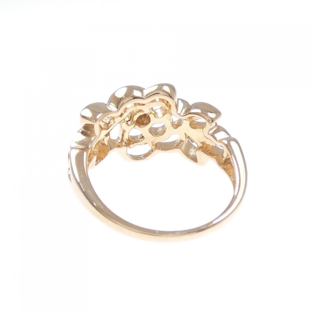 K18PG flower Diamond ring 0.02CT