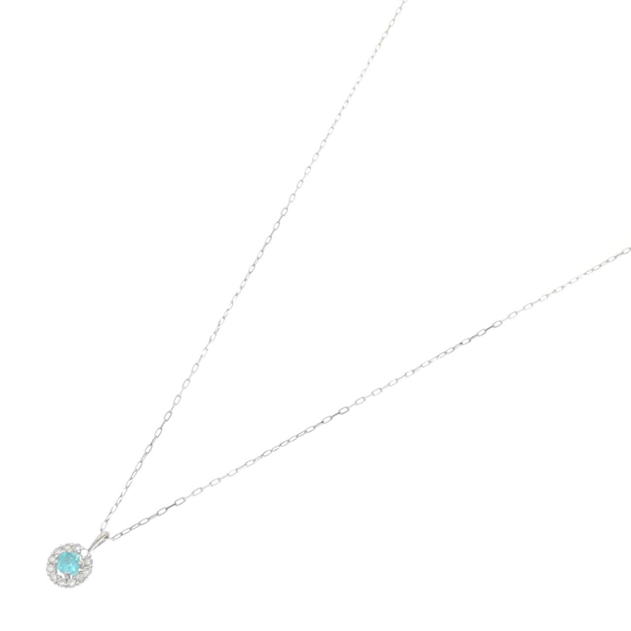 PT900 トルマリン ネックレス 0.04CT