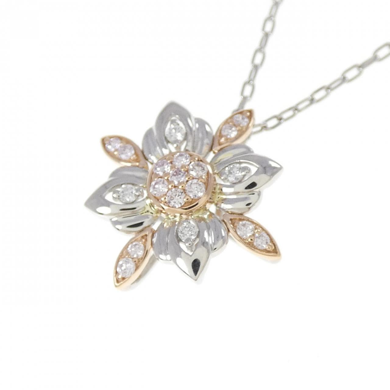 ジーエスティービー ダイヤモンド ネックレス 0.09CT