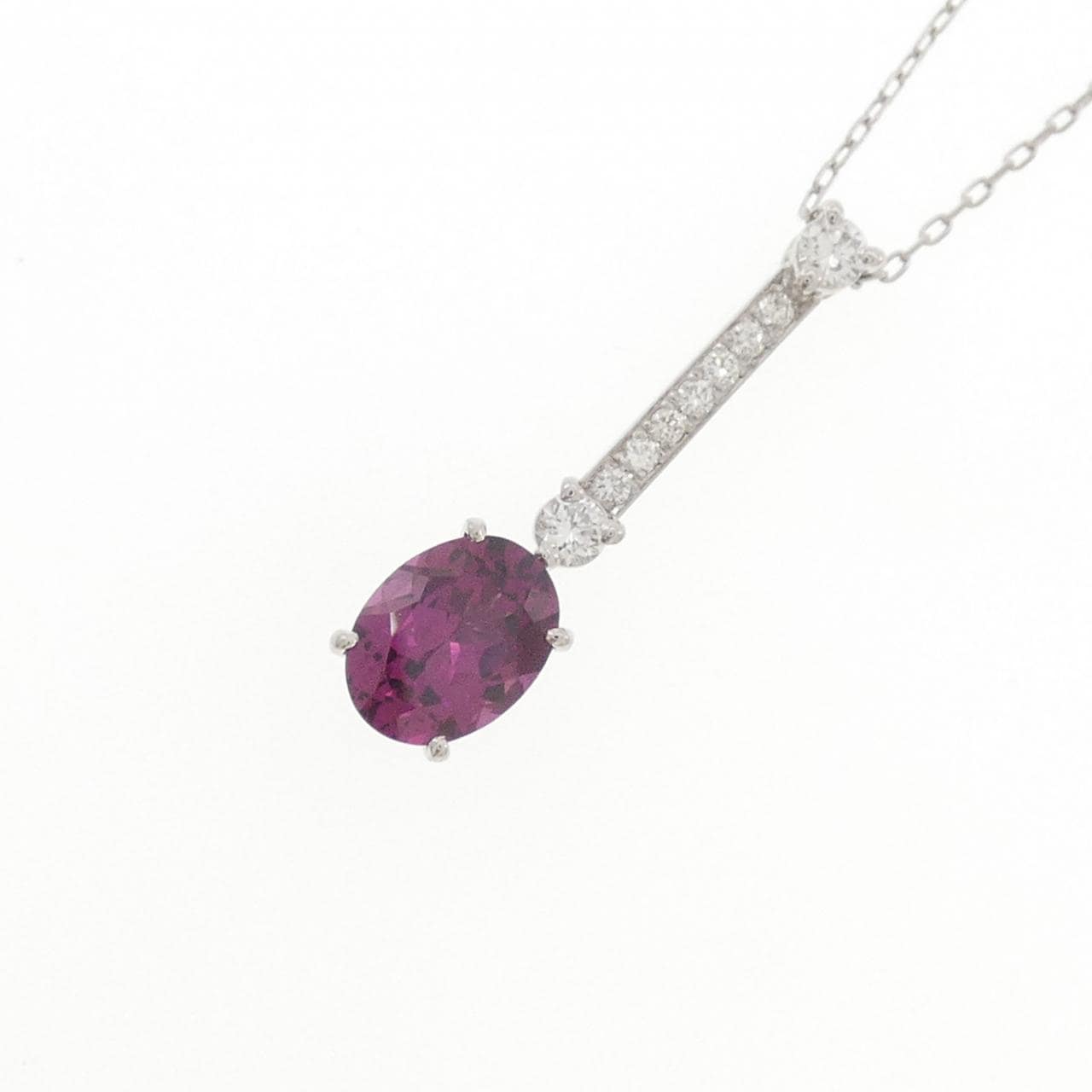 PT900/PT950 ガーネット ネックレス 1.48CT