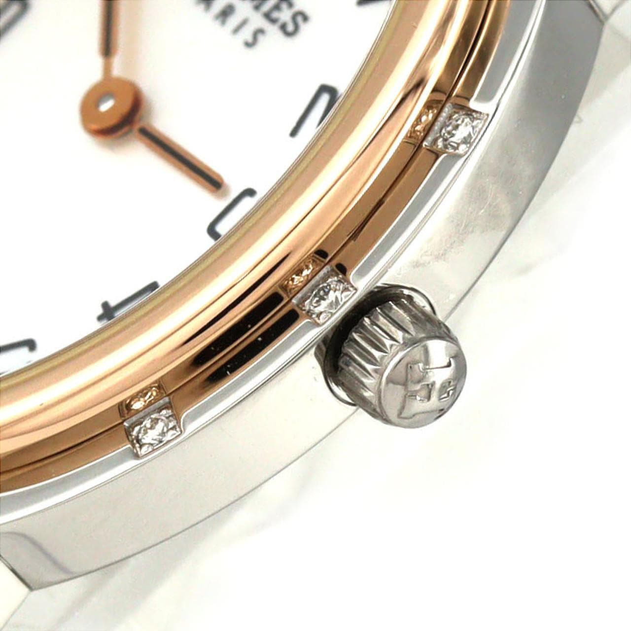 エルメス クリッパーオーバル/12P PGコンビ CO1.222 SSxPG クォーツ