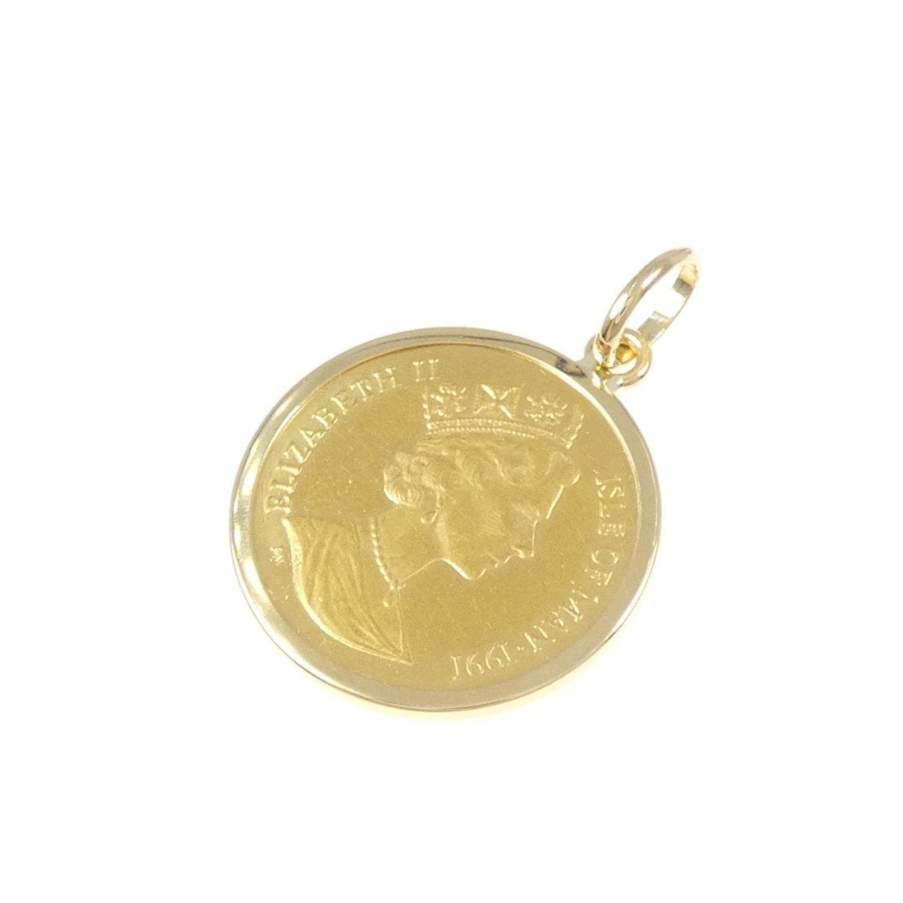 K18YG(枠) コイン ペンダント