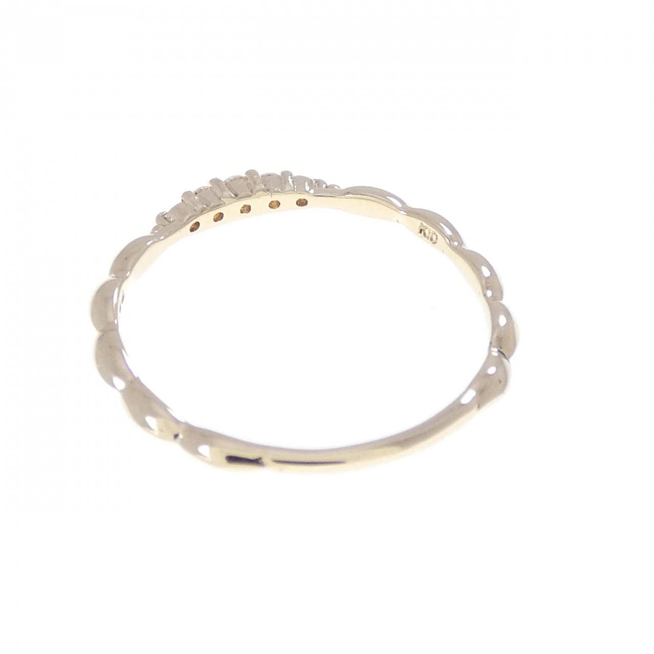 K10YG ダイヤモンド ピンキーリング 0.03CT