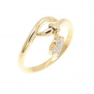 750YG/750WG クロス ダイヤモンド リング 0.05CT