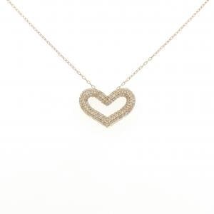 K18YG パヴェ ダイヤモンド ネックレス 0.31CT